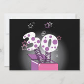 Lentetak 30e verjaardag - Roze en paars Kaart (Achterkant)