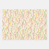 Lentethema 3 bloempatronen inpakpapier vel (Voorkant 2)