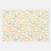 Lentethema 3 bloempatronen inpakpapier vel (Voorkant)