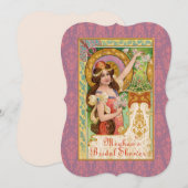 Lentetijd Art Nouveau uitnodiging (Voorkant / Achterkant)