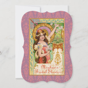 Lentetijd Art Nouveau uitnodiging