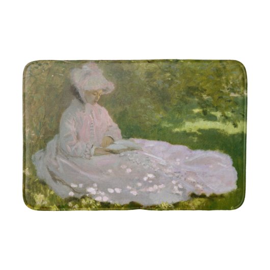 Lentetijd, Impressionistisch Portret, Claude Monet Badmat (Voorkant)