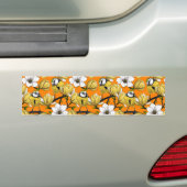 Lentetijd in geel bumpersticker (Op auto)
