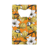 Lentetijd in geel creditkaart flessenopener (Voorkant)