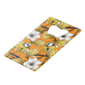 Lentetijd in geel creditkaart flessenopener (Voorkant Gekanteld)