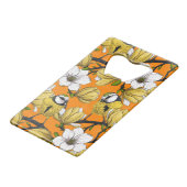 Lentetijd in geel creditkaart flessenopener (Achterkant Gekanteld)