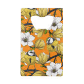 Lentetijd in geel creditkaart flessenopener (Achterkant)