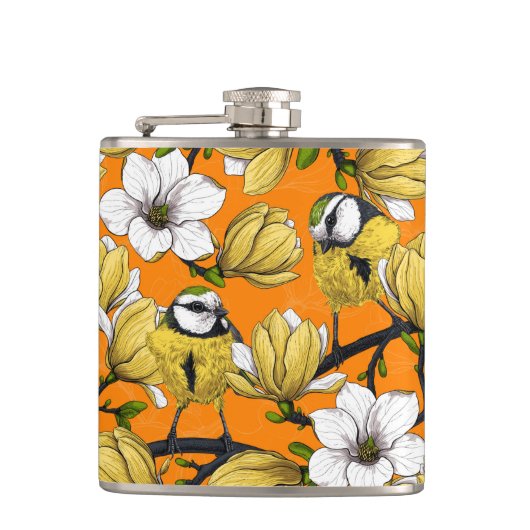 Lentetijd in geel heupfles (Voorkant)