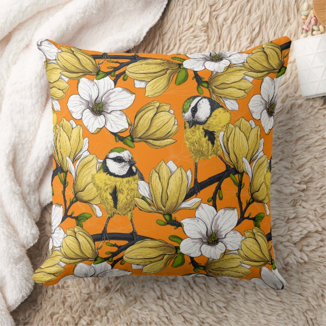 Lentetijd in geel kussen (Deken)