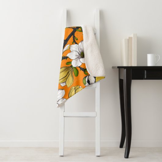 Lentetijd in geel sherpa deken (In situ)