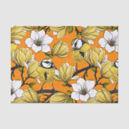 Lentetijd in geel tissuepapier