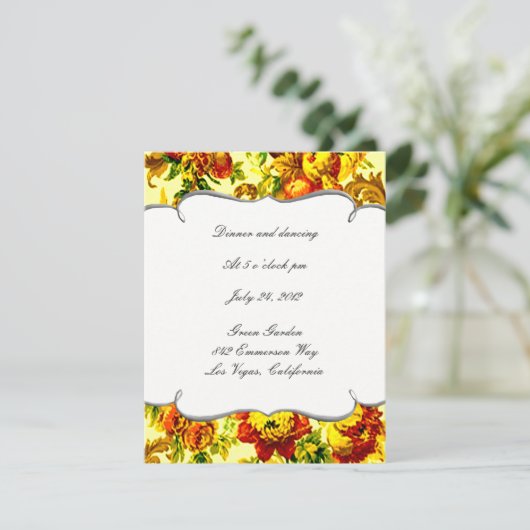 Lentetijd Trouwreceptiekaart Kaart (Staand voorkant)