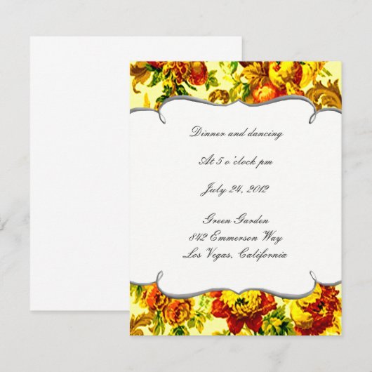 Lentetijd Trouwreceptiekaart Kaart (Voorkant / Achterkant)