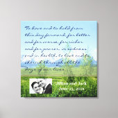 Lentetonen WEDDING Vows Display Canvas Afdruk (Voorkant)