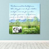 Lentetonen WEDDING Vows Display Canvas Afdruk (Insitu (Houten vloer))