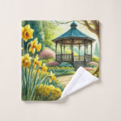 Lentetuin Aquarel Narcissen Bad Handdoek (Wasdoekje)