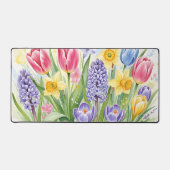 Lentetuin Aquarel Tulpen & Narcissen Bureaumat (Voorkant)