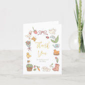 Lentetuin babyshower dankkaart bedankkaart (Voorkant)