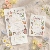 Lentetuin babyshower dankkaart bedankkaart