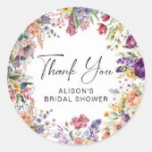 Lentetuin Bloem Bruidsfeest Ronde Sticker (Voorkant)