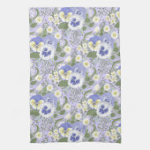 Lentetuin bloemen op lavendel theedoek (Verticaal)