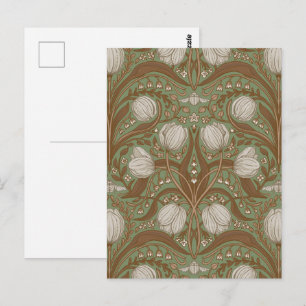Lentetuin bloemen op salie briefkaart