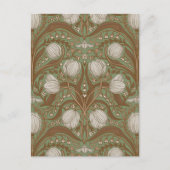 Lentetuin bloemen op salie briefkaart (Voorkant)