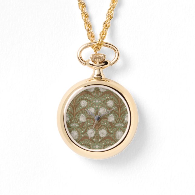 Lentetuin bloemen op salie horloge (Voorkant)