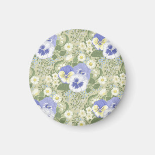 Lentetuin bloemen op salie magneet