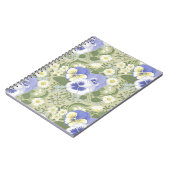 Lentetuin bloemen op salie notitieboek (Linkerzijde)