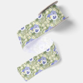 Lentetuin bloemen op salie satijnen lint (Achterkant)