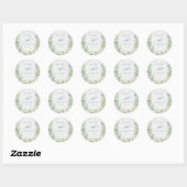Lentetuin bloemige trouwsticker ronde sticker (Vel)