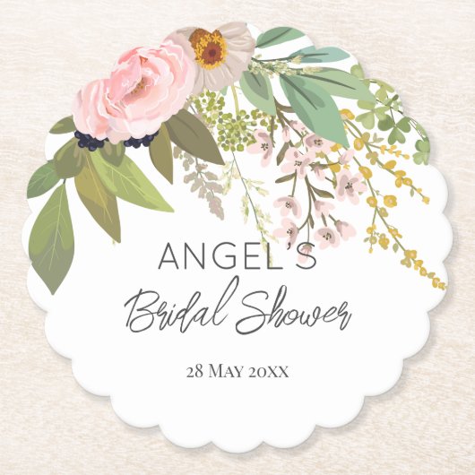 Lentetuin Bloemstuk Bruiloft Feest  Kartonnen Onderzetters (Voorkant)