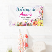 Lentetuin Bruiloft met Vlinders Bruidsshowerfeestj Spandoek (Insitu)
