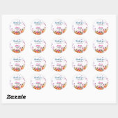 Lentetuin Bruiloft met Vlinders Bruidsshoweries Ronde Sticker (Vel)