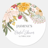 Lentetuin Bruiloftsdouche lente    Ronde Sticker (Voorkant)