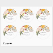 Lentetuin Bruiloftsdouche lente    Ronde Sticker (Vel)