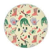 Lentetuin Doodle Botanische Illustratie Snijplank (Voorkant)