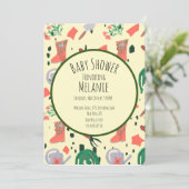 Lentetuin gereedschap Pot  Baby Shower Kaart (Staand voorkant)