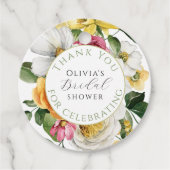 Lentetuin Kleurrijke Bloemrijke Bruidsdouche Bedankjes Labels (Voorkant)