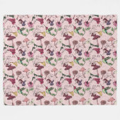 Lentetuin Kolibrie Dekbed Fleece Deken (Voorkant (Horizontaal))