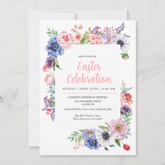 Lentetuin Lente Pasen Feest Kaart (Voorkant)