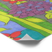 Lentetuin met bloemen poster (Hoek)