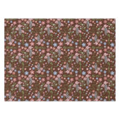 Lentetuin met Chocolade Bruine Achtergrond Tafelkleed (Voorkant (Horizontaal))