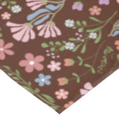 Lentetuin met Chocolade Bruine Achtergrond Tafelkleed (Gekanteld)