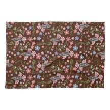 Lentetuin met Chocolade Bruine Achtergrond