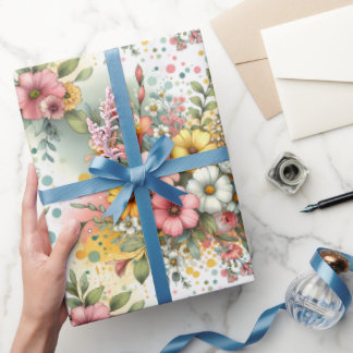 Lentetuin met confetti cadeaupapier