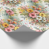 Lentetuin met confetti cadeaupapier (Hoek)