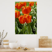 Lentetuin met tulpen poster (Keuken)