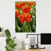 Lentetuin met tulpen poster (Thuiskantoor)